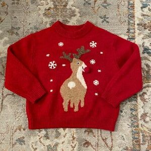 Zara Reindeer Knit Sweater